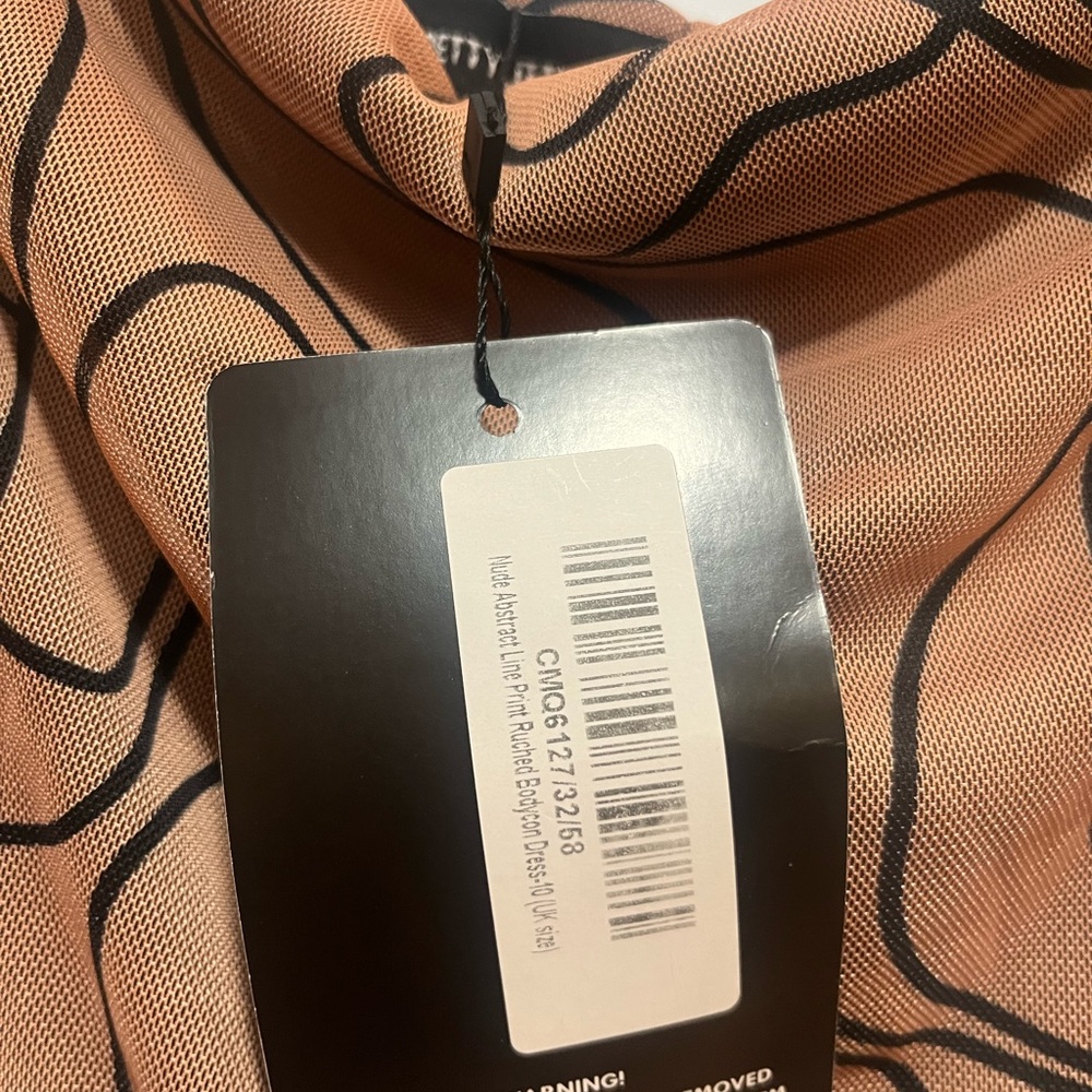 PLT Abstract Print Ruched Dress - Picture 3 of 3